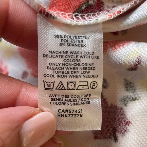 Ann Taylor Floral Top with Tie sz S - Picture 6 of 6